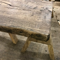 Altholz-Stil, Baumscheibe, Waschtisch, Tischplatte, BROWN, STRUKTUR, Eiche, Baumkante 150x50x4,5cm